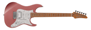 Ibanez Prestige Roasted Maple Neck with Seympur Duncan Hyperion and Hardshell case in Hazy Rose Metallic - The Guitar World