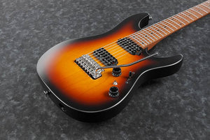 Ibanez AZ Prestige 7 String Electric Guitar with Case in Tri Fade Burst Flat AZ24027TFF