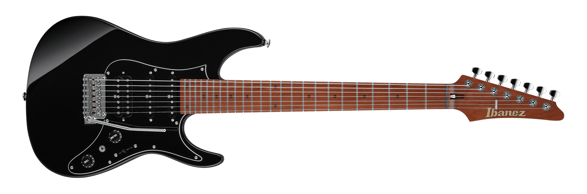 AZ Prestige 7 String Electric Guitar with Case in Black AZ24047BK