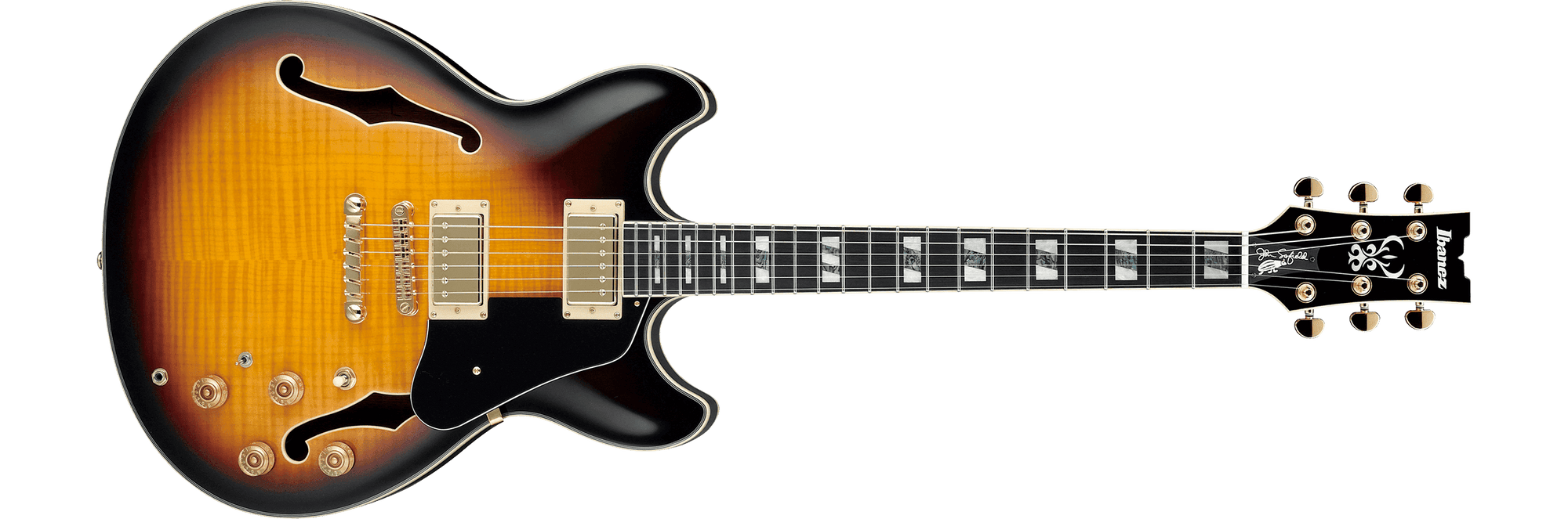 Ibanez JSM10VYS John Scofield Signature Hollowbody Guitar - Vintage Yellow Sunburst