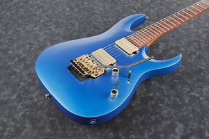 IBANEZ RG NYATOH ROASTED MAPLE NECK WITH GOLD HW IN LASER BLUE MATTE - The Guitar World