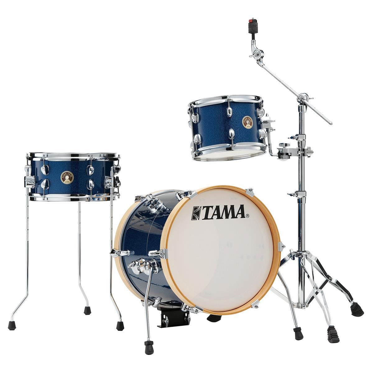TAMA Club-JAM Suitcase 3-piece shell pack with 16 inch bass drum in Indigo Sparkle