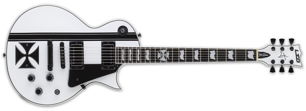 ESP LTD LTD IRON CROSS JAMES HETFIELD IN SNOW WHITE - The Guitar World