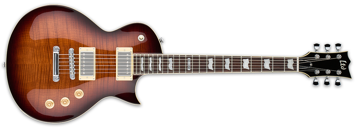 ESP LTD EC-256FM IN DARK BROWN SUNBURST - The Guitar World
