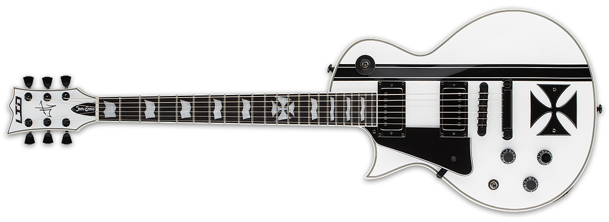 ESP LTD IRON CROSS SNOW WHITE LEFT-HANDED - The Guitar World