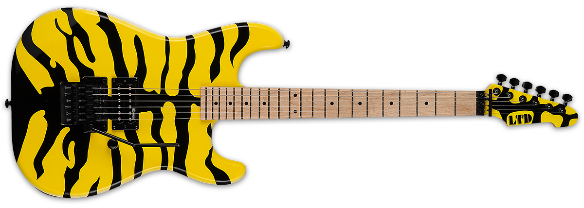 ESP LTD George Lynch Electric Guitar, Yellow W/ Tiger Graphic LGL200MT - The Guitar World