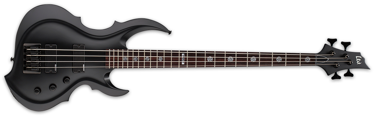 ESP LTD Tom Araya Signature Series FRX Electric Bass Black Satin LTA204FRXBLKS - The Guitar World