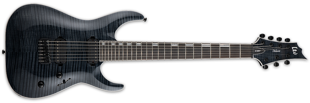 ESP LTD H-1007 FLAMED MAPLE DUNCAN IN SEE THRU BLACK - The Guitar World